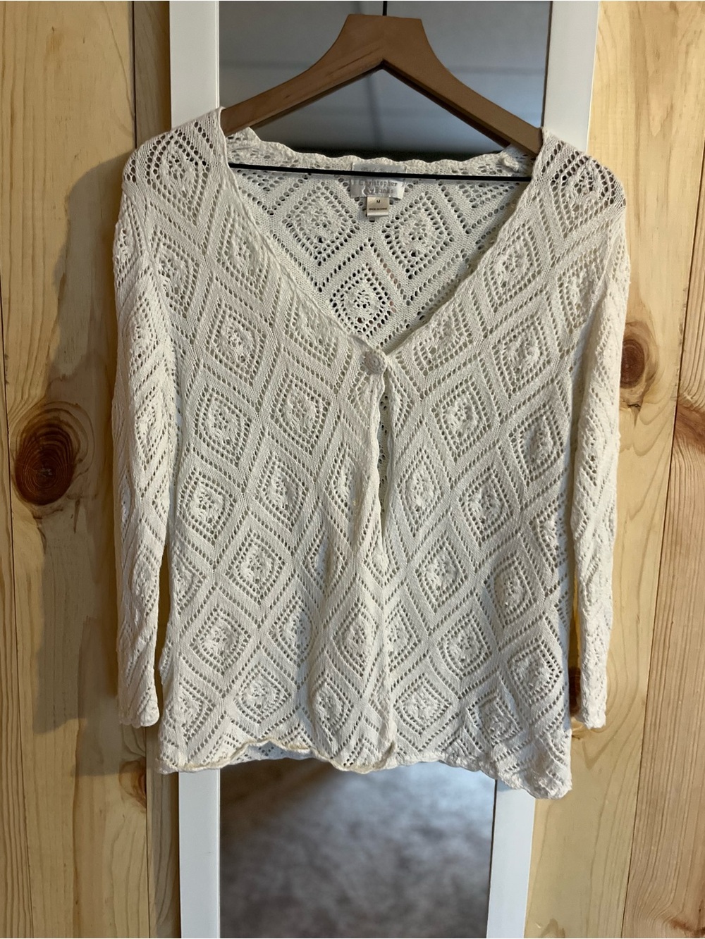 Vintage Christopher & Banks Hand Crochet Cardigan Sweater